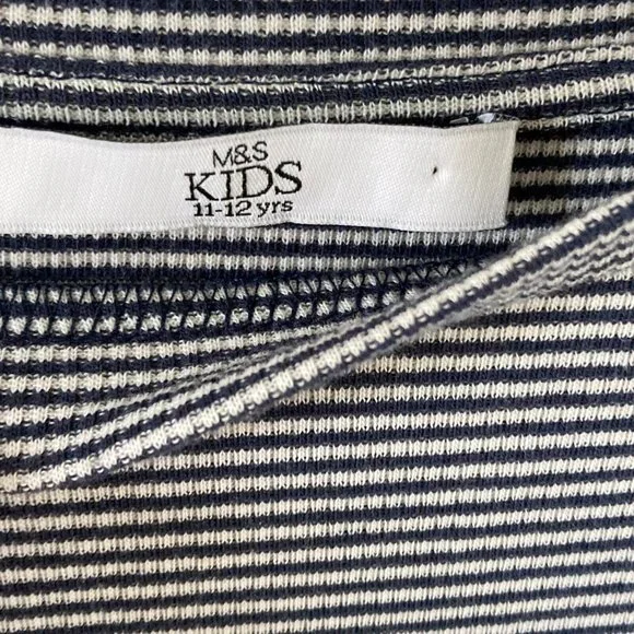 Marks & Spencer Girls Blue/White Broderie Anglais Cap Sleeve Dress Size 10-12 Y - Picture 7 of 9